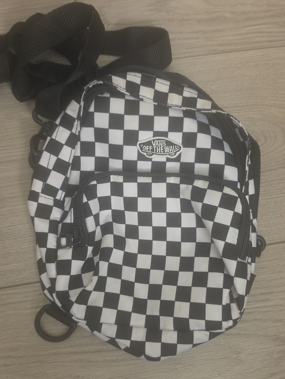 Vans Black & White Checkerboard Crossbody Bag